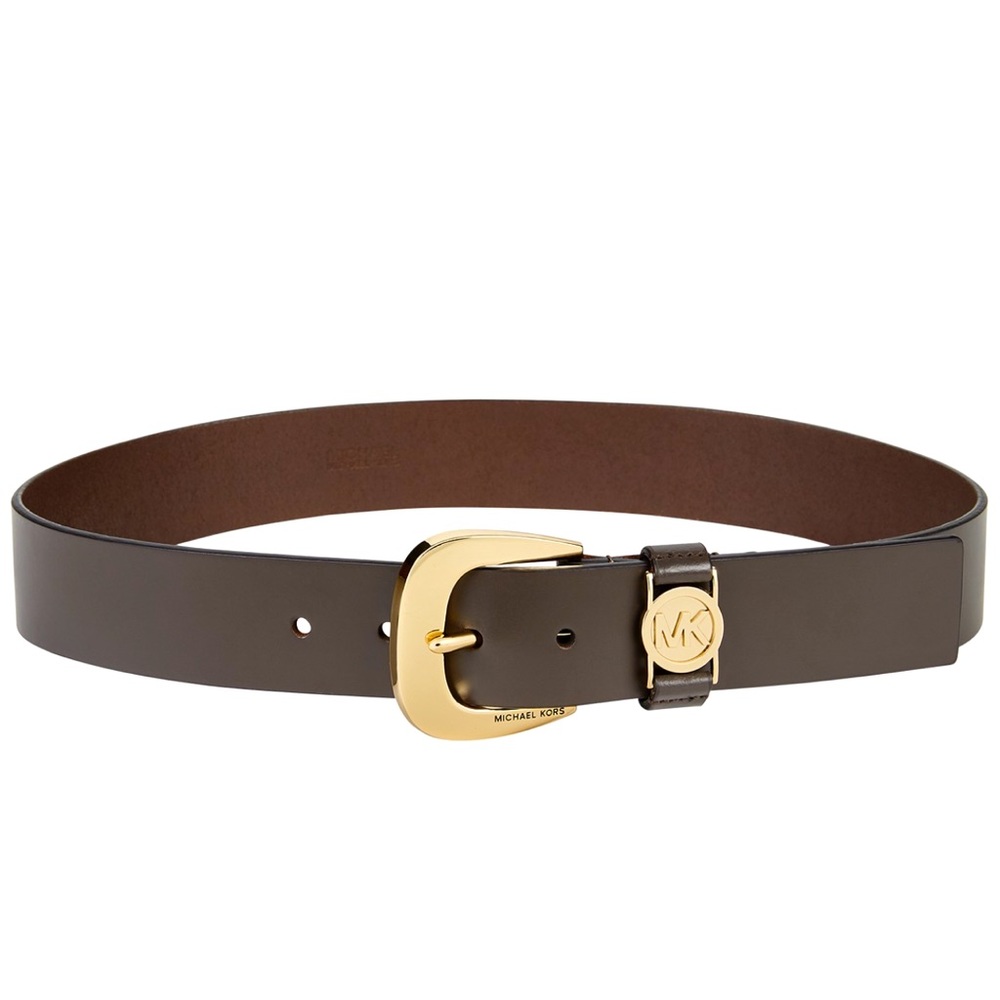 MICHAEL Michael Kors
Leather Belt with MK Cutout Logo Disc Belt